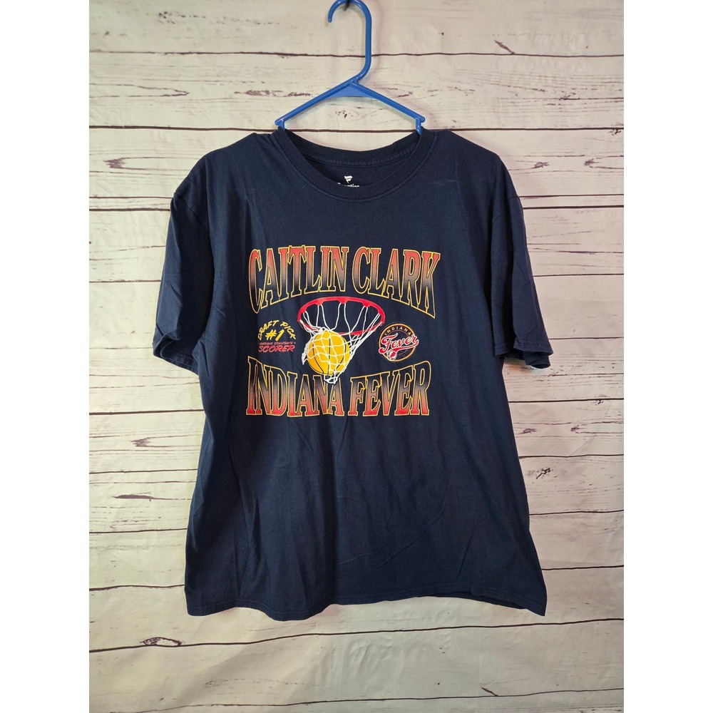 Fanatics Caitlin‎ Clark Indiana Fever WNBA #1 Draft Pick Navy Graphic T-Shirt XL